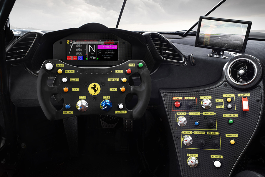 Ferrari 488 Challenge Evo steering wheel