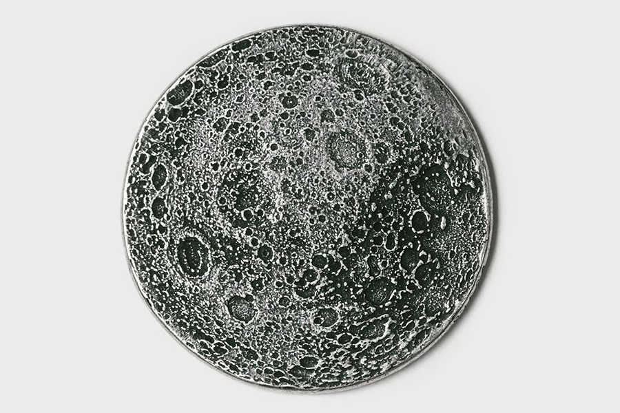 moon silver coin front