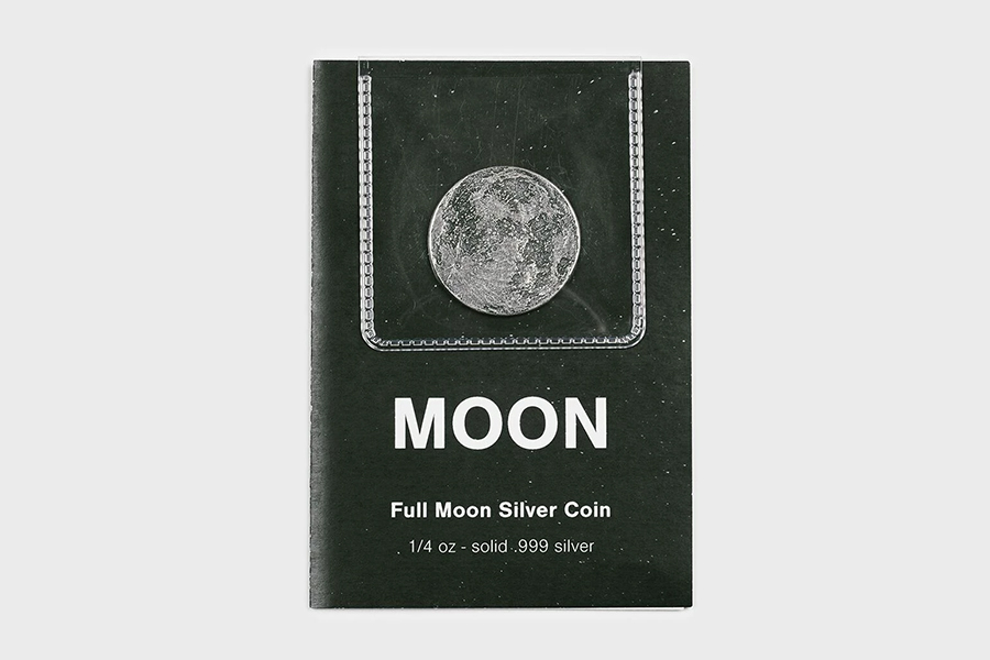 Full moon silver coin