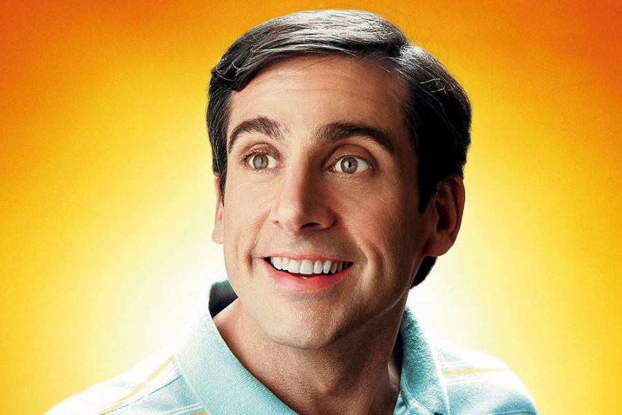 Steve Carell in the poster of The 40-Year-Old-Virgin 