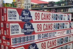 Pabst 99 Pack of Beers at a store