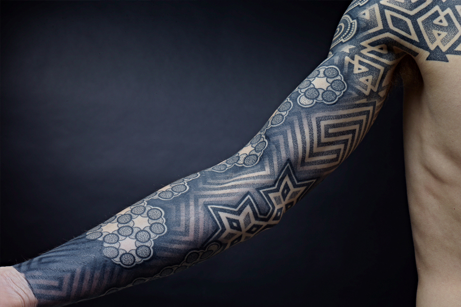 geometric sleeve by Quade Dahlstrom  Tattoos