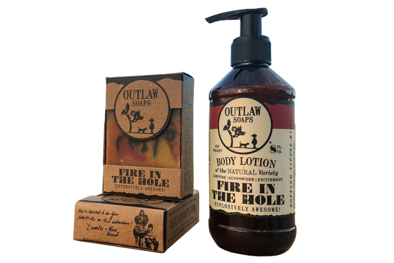 Outlaw Soaps Clean Up and Smell like Whisky & Gunpowder Man of Many