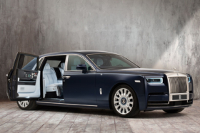 Rolls-Royce side view open door vehicle