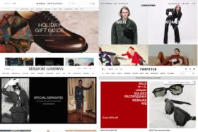 Collage of Luxury shopping sites images