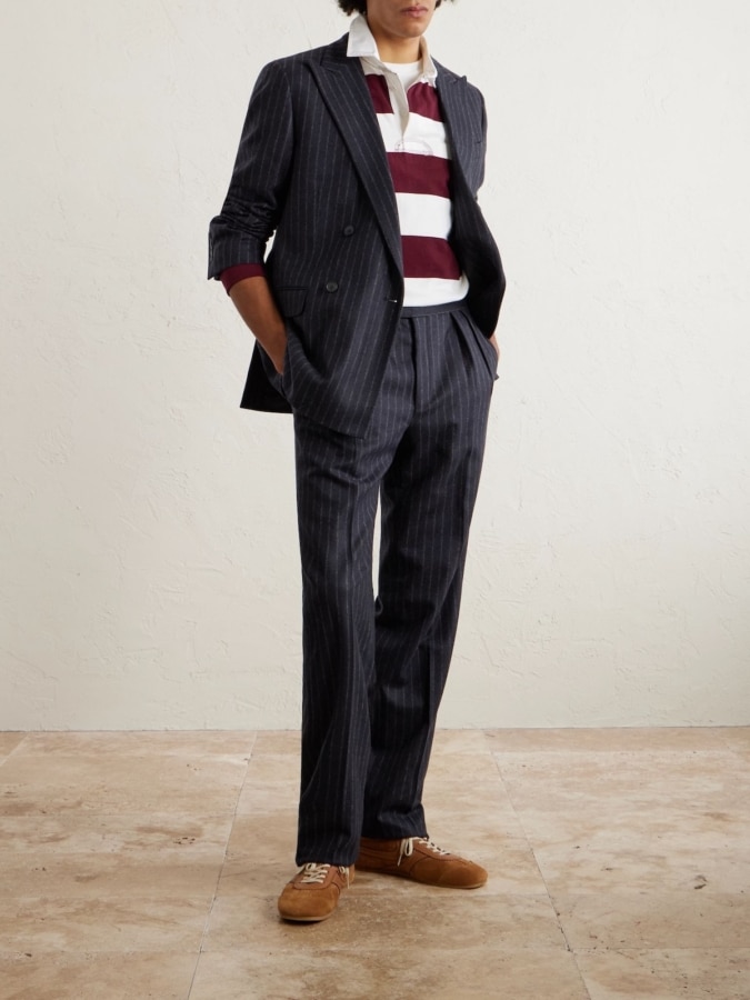 Aime leon suit jacket pinstripe