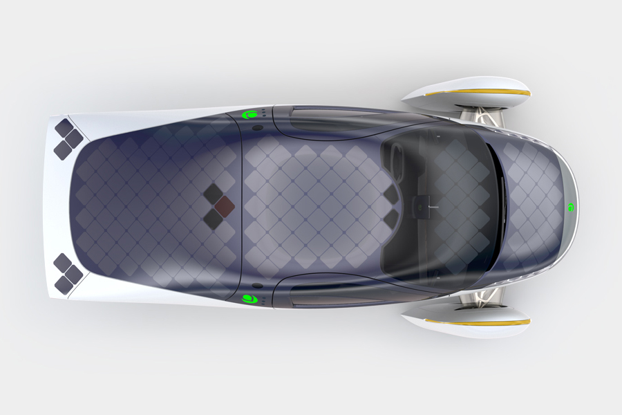 Aptera Motors’ Solar-Powered EV top view