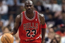 Michael Jordan on court