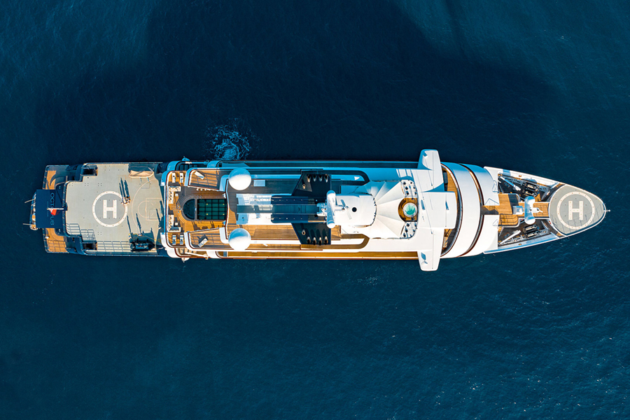 Octopus Superyacht top view