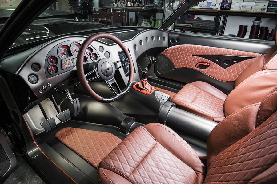 ’70 Challenger 2,500HP dashboard and steering wheel