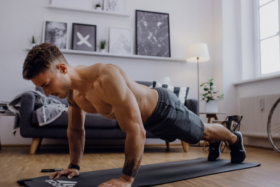 A man doing pushups