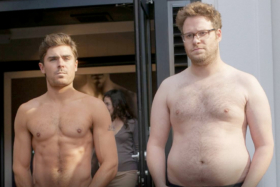 A man with abs and a man with a dad bod