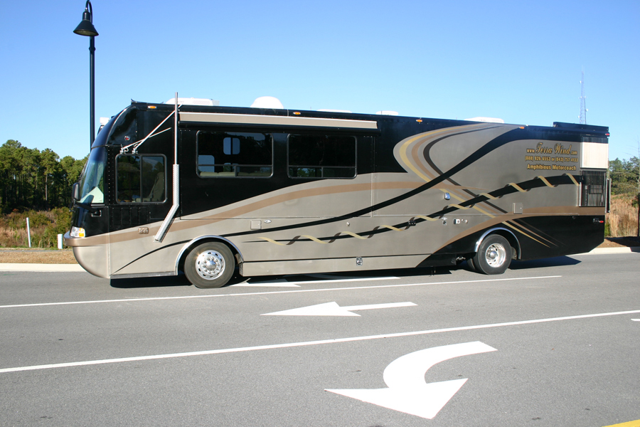 amphibious rv on the road