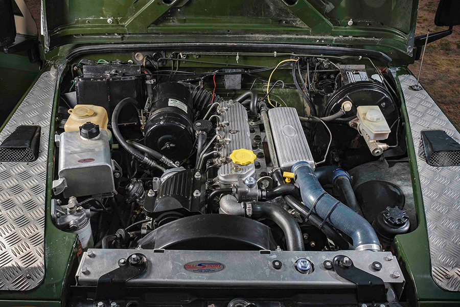 1984 Land Rover 110 Dormobile Overlanding Vehicle engine