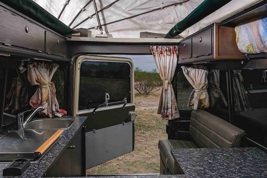 1984 Land Rover 110 Dormobile Overlanding back door of the Vehicle