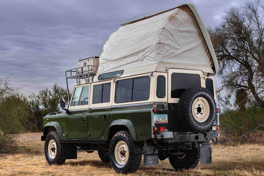 1984 Land Rover 110 Dormobile Overlanding Vehicle back view