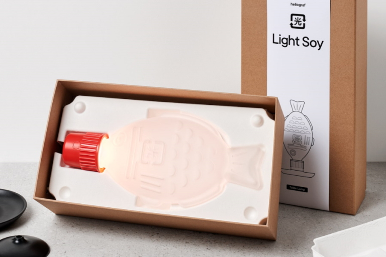 'Light Soy' Glass Lamp is Inspired by Soy Sauce Packets Man of Many