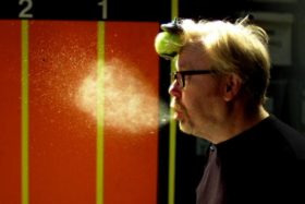 Adam Savage coughing on Mythbusters contamination episode