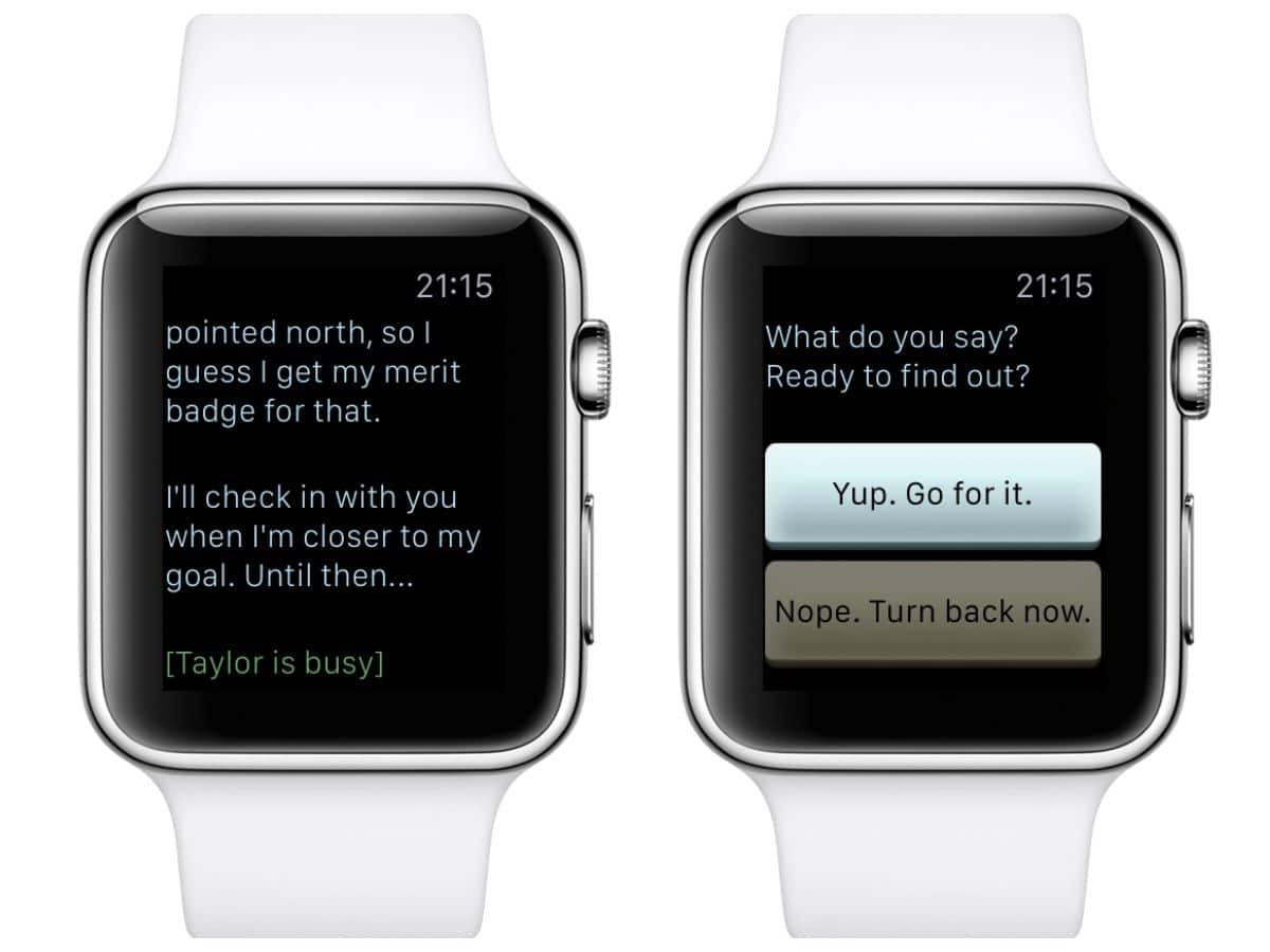 An Apple Watch with Lifeline 2 app screen