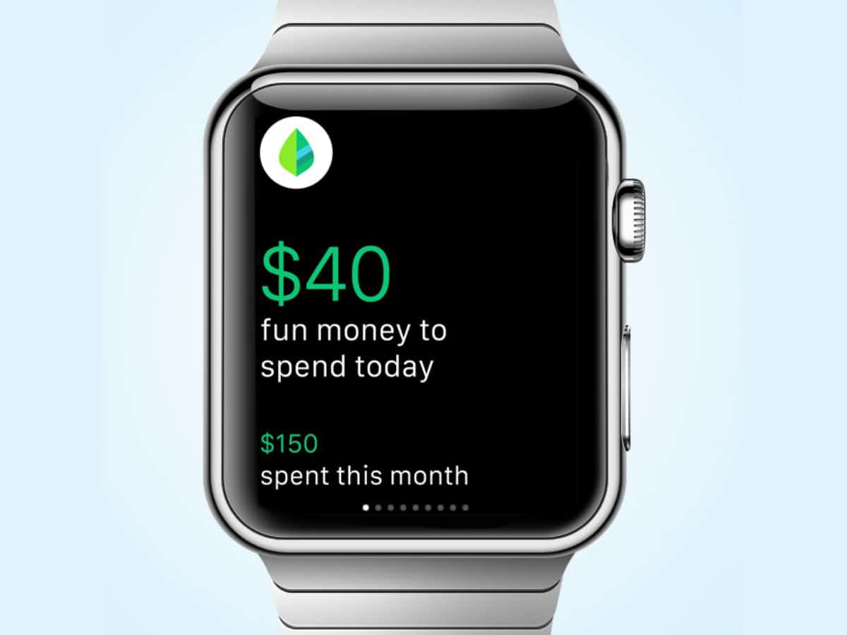 Mint Bills app screen on Apple watch