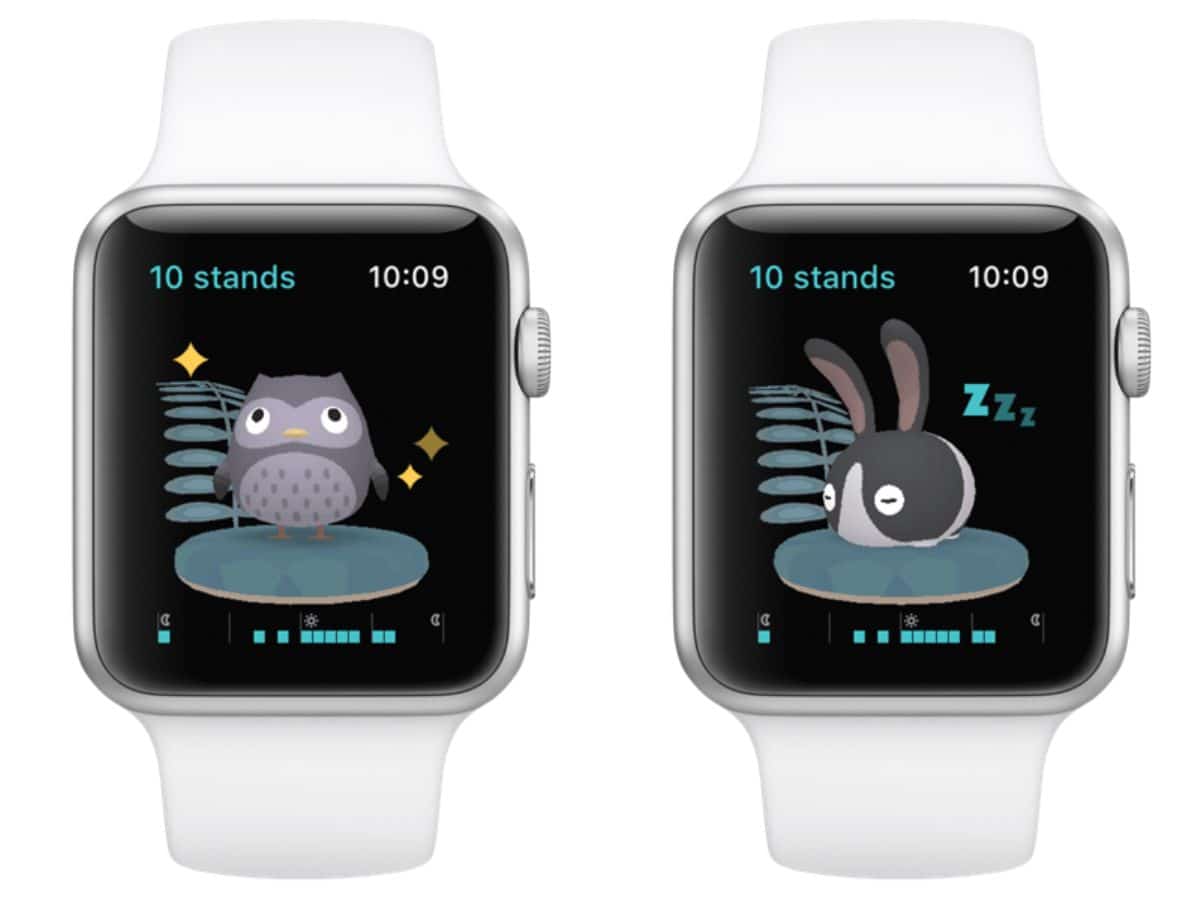 Standland app screen on two Apple watches
