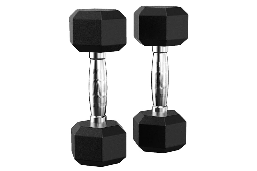 Best Dumbbells for home workout - Therasoon Set of Heavy Rubber Dumbbells