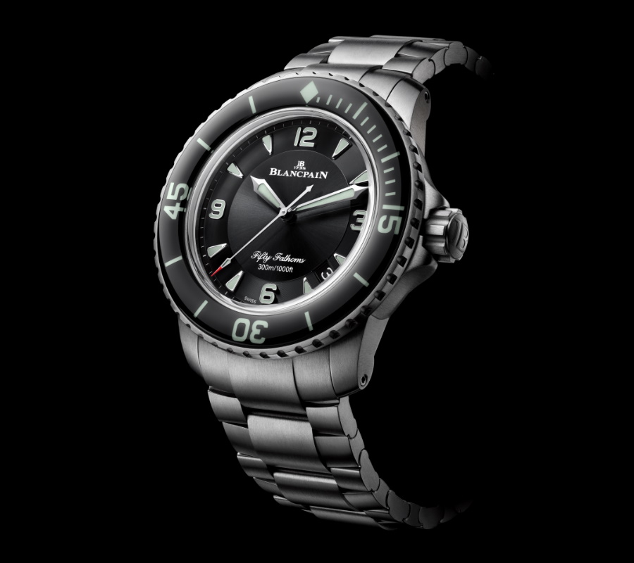 swiss made titanium divers watch