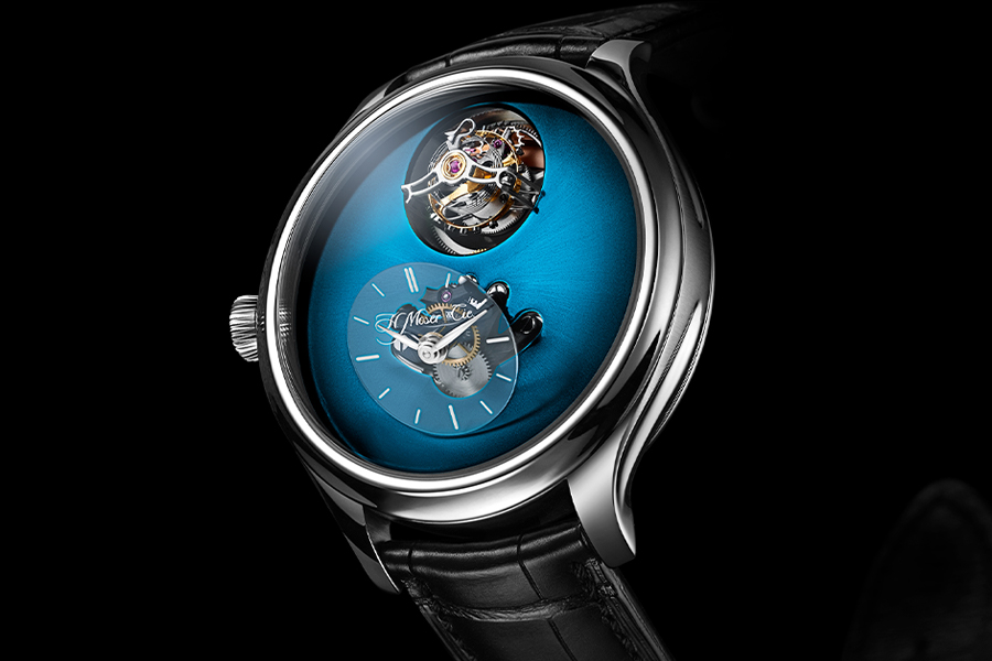 Dial of Endeavour Cylindrical Tourbillon H. Moser × MB&F watch