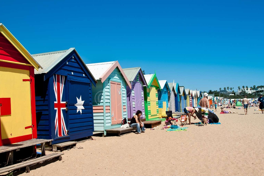 Bathing boxes brighton beach 