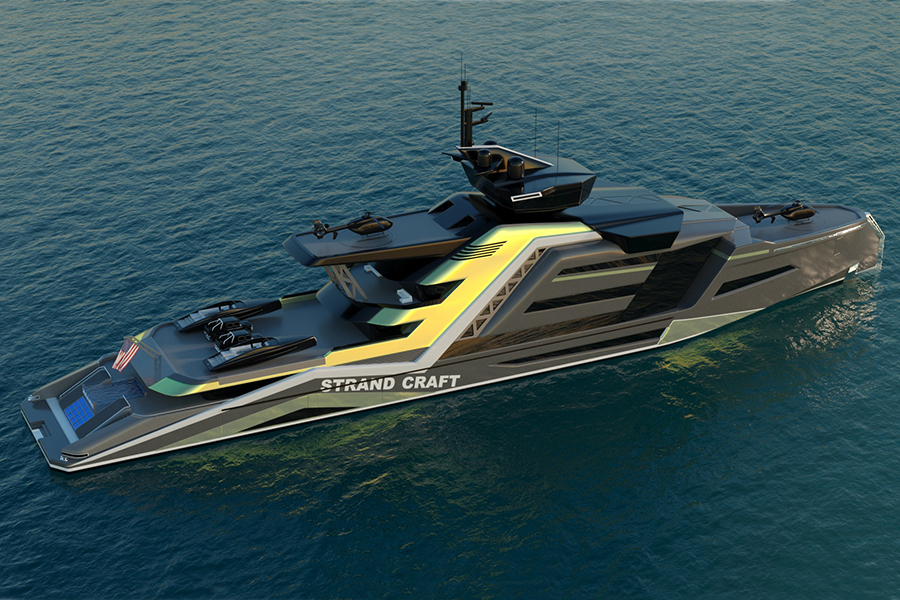 133 Meter Miami Concept Yacht top view