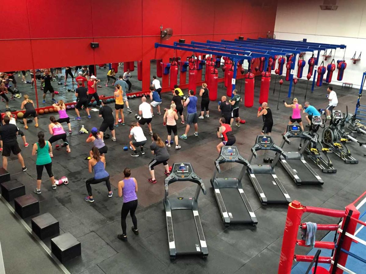 People working out at boxing fit port Melbourne