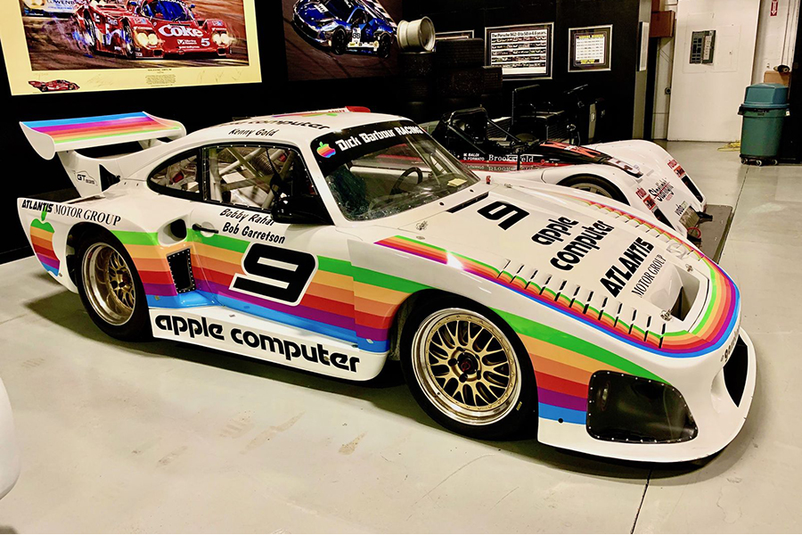 Side of Apple-sponsored Porsche 935 replica