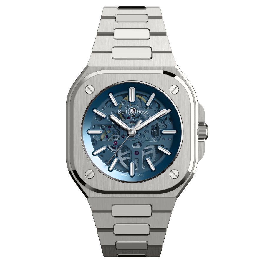 bell and ross br05 skeleton blue watch