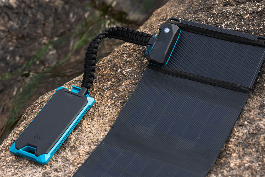 Power bank connected to IoT smart solar charger