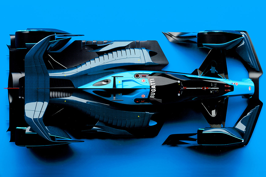 Bugatti Interns F1 top view concept car