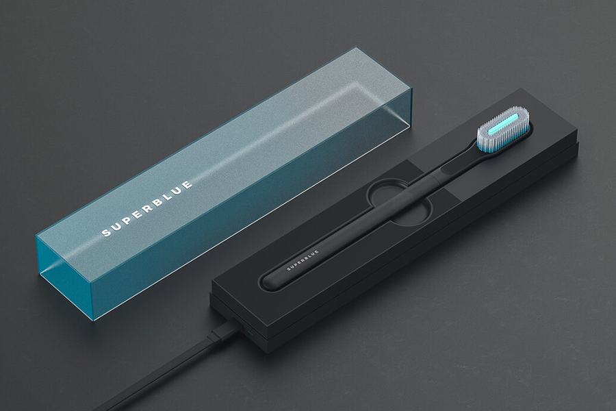 Dylan Fealtman Superblue Toothbrush charging