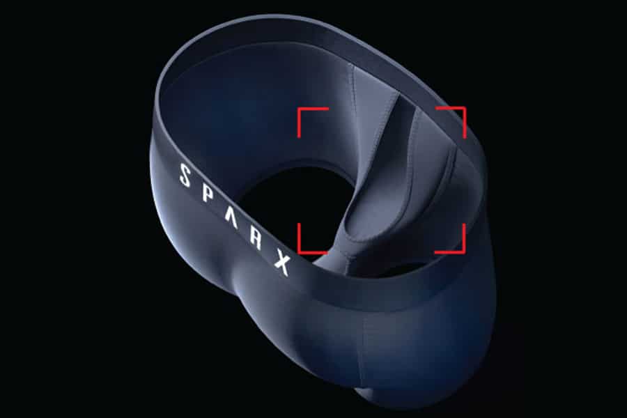 Sparx underwear 4 showing a focus on the material through a red box
