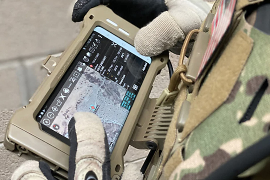 Samsung Military Smartphone use by soldier