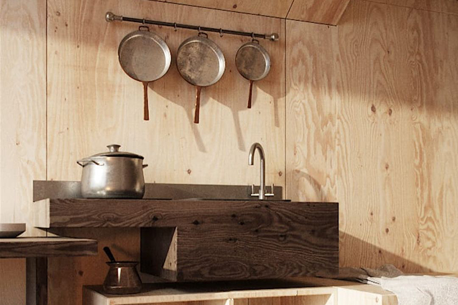 The Mountain Refuge mini kitchen