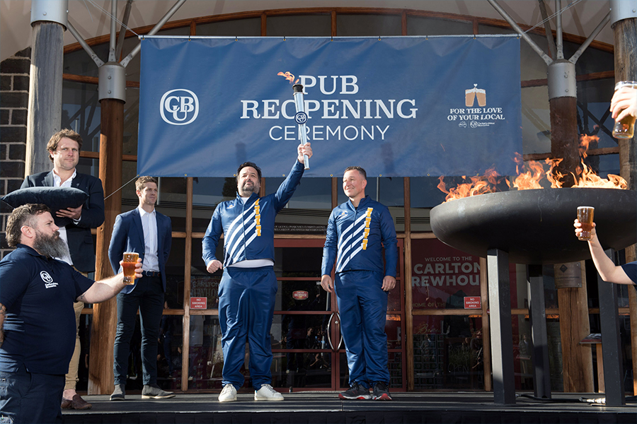pub reopening ceremony
