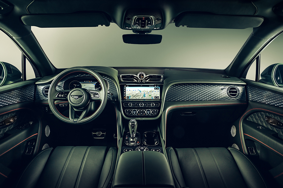 Bentley Bentayga SUV dashboard and steering wheel