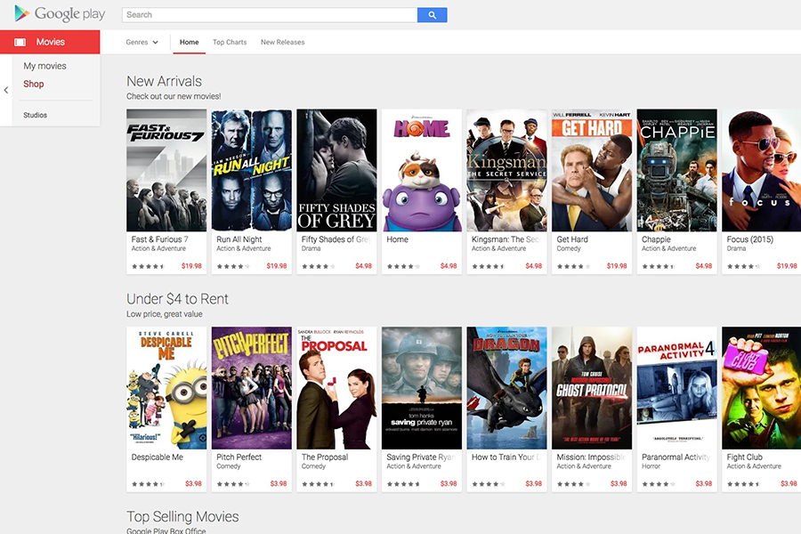 Google Movie Search option