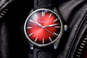 h moser and cie swiss mad red watch