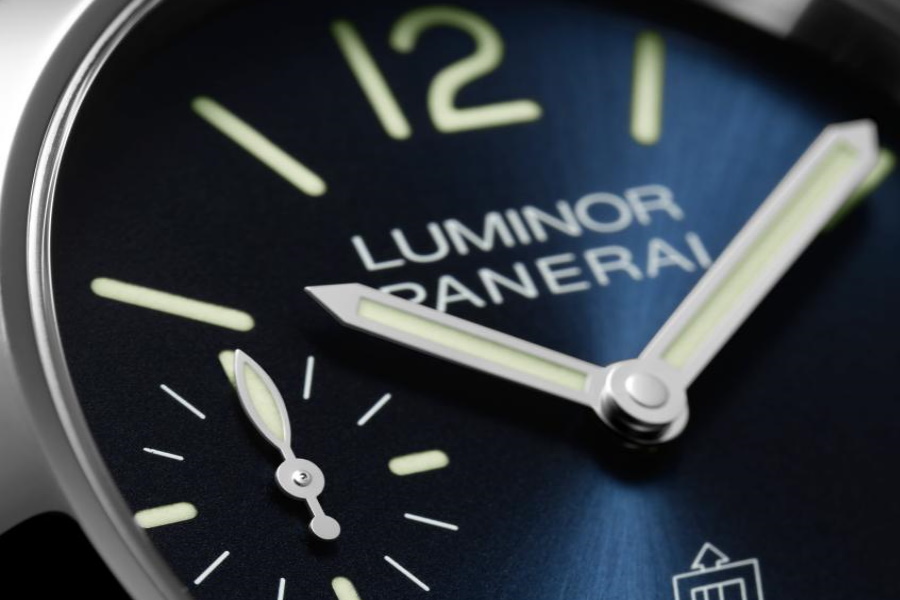 Panerai Luminor Blu Mare watch close up