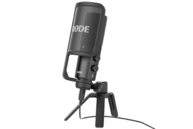 Rode NT-USB Microphone front in stand
