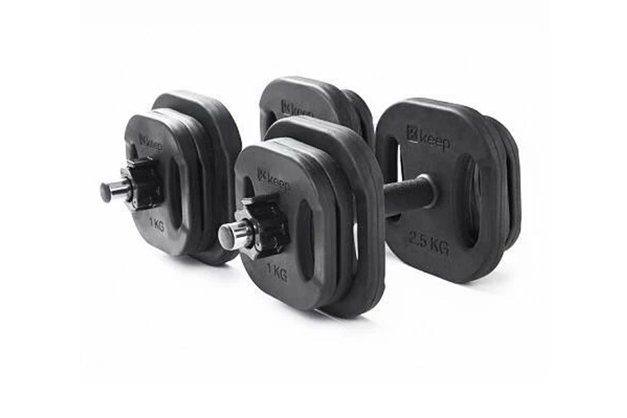 Square-Shaped Cast-Iron Dumbbells