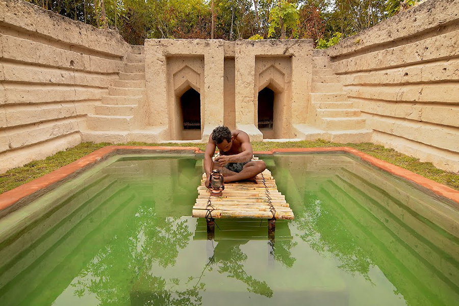 Guy Digs Underground Swimming Pool In The Jungle Man of Many