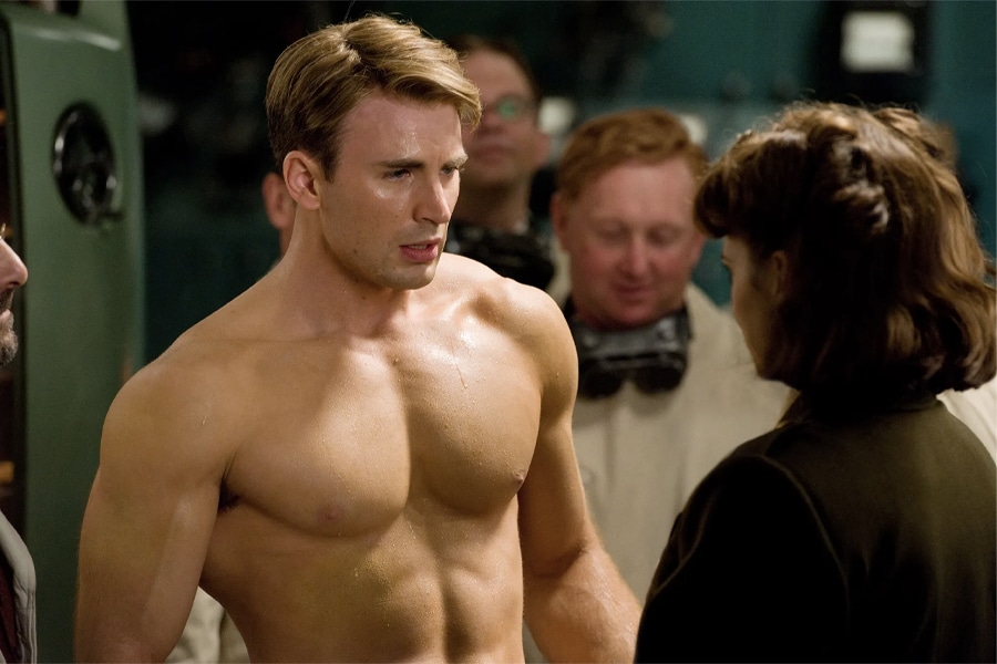 Is it accurate that chris evans was 170-180 pounds in captain america ...