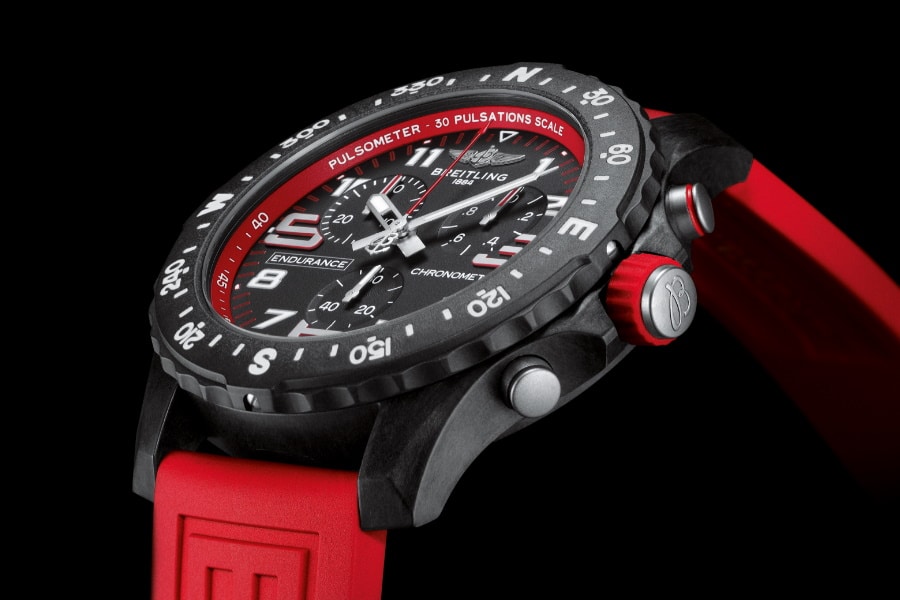 breitling sports watch in red