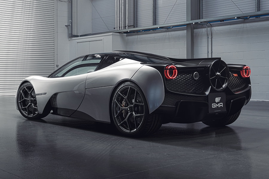 Designer of the McLaren F1 debuts the T.50 back side view